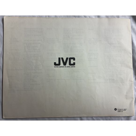JVC Stereo Casette Deck TD-X301A/C/J/U Original Instruction Book Manual - Picture 2 of 5